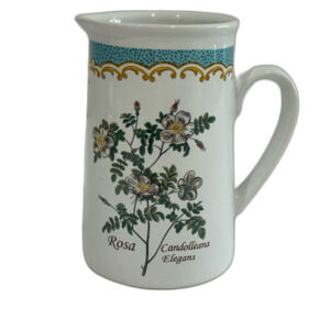 Vintage Small Kent Pottery Pitcher w/ the Rosa  Floral Design
